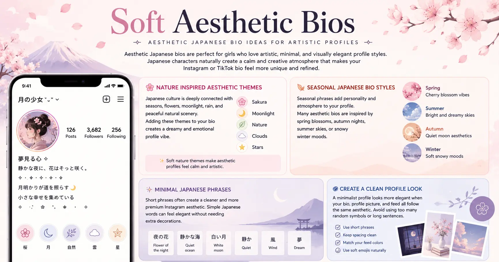 Aesthetic Japanese bio ideas for girls on Instagram and TikTok