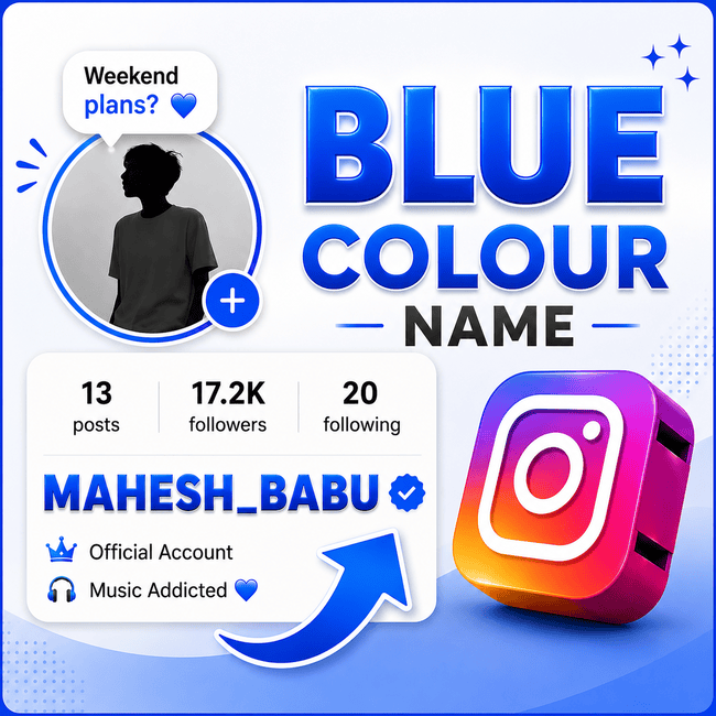 Blue Name Style Generator - Create Stylish Blue Instagram, Free Fire & Gaming Usernames
