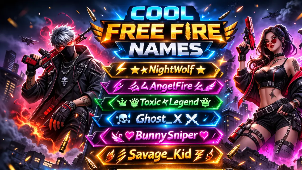 Cool Free Fire Stylish Names Ideas with Symbols