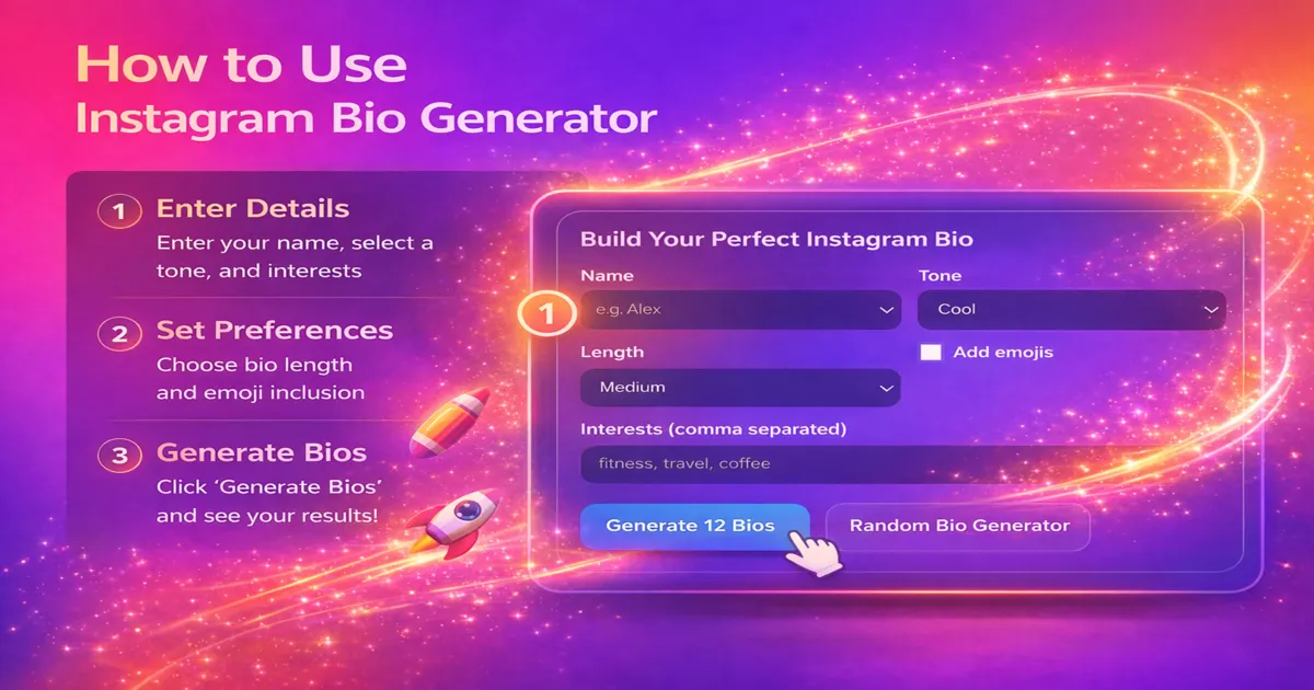 How to use Instagram bio generator step by step guide